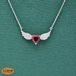 آویز نقره بال دخترانه با نگین های برلیان 4.6 گرمی نقره اصل 925 - Image 2