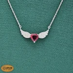 آویز نقره بال دخترانه با نگین های برلیان 4.6 گرمی نقره اصل 925 - Image 2