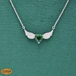 آویز نقره بال دخترانه با نگین های برلیان 4.6 گرمی نقره اصل 925