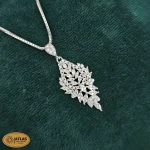 نیم ست نقره جواهری زنانه با نگین های برلیان و مارکیز 7.5 گرمی نقره اصل 925 - Image 2