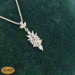 نیم ست نقره جواهری زنانه با نگین های برلیان و مارکیز 5.9 گرمی نقره اصل 925 - Image 2