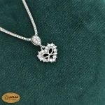 نیم ست نقره جواهری پاپیون با نگین های برلیان 3.9 گرمی نقره اصل 925 - Image 2