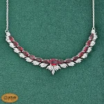 سرویس نقره زنجیری زنانه با نگین های برلیان و اشک، مارکیز 19.7 گرمی نقره اصل 925 - Image 6