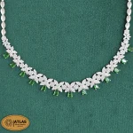 سرویس نقره جواهری زنانه مجلسی با نگین های برلیان 28.6 گرمی نقره اصل 925 - Image 3