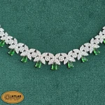 سرویس نقره جواهری زنانه مجلسی با نگین های برلیان 28.6 گرمی نقره اصل 925 - Image 2