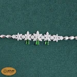 سرویس نقره جواهری زنانه مجلسی با نگین های برلیان 28.6 گرمی نقره اصل 925 - Image 4