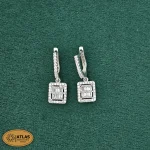 سرویس نقره زنانه میکرو با نگین های برلیان و باگت 23.9 گرمی نقره اصل 925 - Image 4