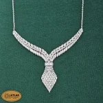 سرویس نقره زنانه میکرو با نگین های برلیان و مارکیز 21.7 گرمی نقره اصل 925 - Image 2
