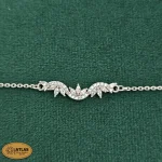 سرویس نقره زنانه میکرو با نگین های برلیان و مارکیز 11.7 گرمی نقره اصل 925 - Image 4