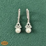 سرویس نقره زنانه مرواریدی میکرو با نگین های برلیان و مارکیز 15.6 گرمی نقره اصل 925 - Image 5