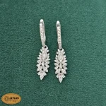 سرویس نقره زنانه میکرو با نگین های برلیان و باگت 16.6 گرمی نقره اصل 925 - Image 5