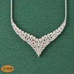 سرویس نقره زنانه میکرو با نگین های برلیان 15.4 گرمی نقره اصل 925 - Image 2