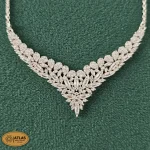 سرویس نقره زنانه میکرو با نگین های برلیان 15.4 گرمی نقره اصل 925 - Image 3
