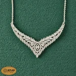 سرویس نقره زنانه میکرو با نگین های برلیان 15.8 گرمی نقره اصل 925 - Image 2