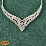 سرویس نقره زنانه میکرو با نگین های برلیان 15.8 گرمی نقره اصل 925 - Image 3