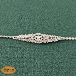 سرویس نقره زنانه میکرو با نگین های برلیان 15.8 گرمی نقره اصل 925 - Image 4