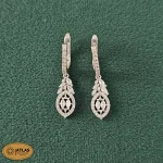 سرویس نقره زنانه میکرو با نگین های برلیان 15.8 گرمی نقره اصل 925 - Image 5