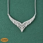 سرویس نقره زنانه میکرو با نگین های برلیان 14.5 گرمی نقره اصل 925 - Image 2