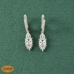 سرویس نقره زنانه میکرو با نگین های برلیان 15.4 گرمی نقره اصل 925 - Image 4