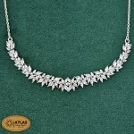 سرویس نقره زنانه میکرو با نگین های برلیان 19.8 گرمی نقره اصل 925 - Image 2