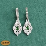 سرویس نقره زنجیری زنانه با نگین های برلیان و اشک 15.5 گرمی نقره اصل 925 - Image 5